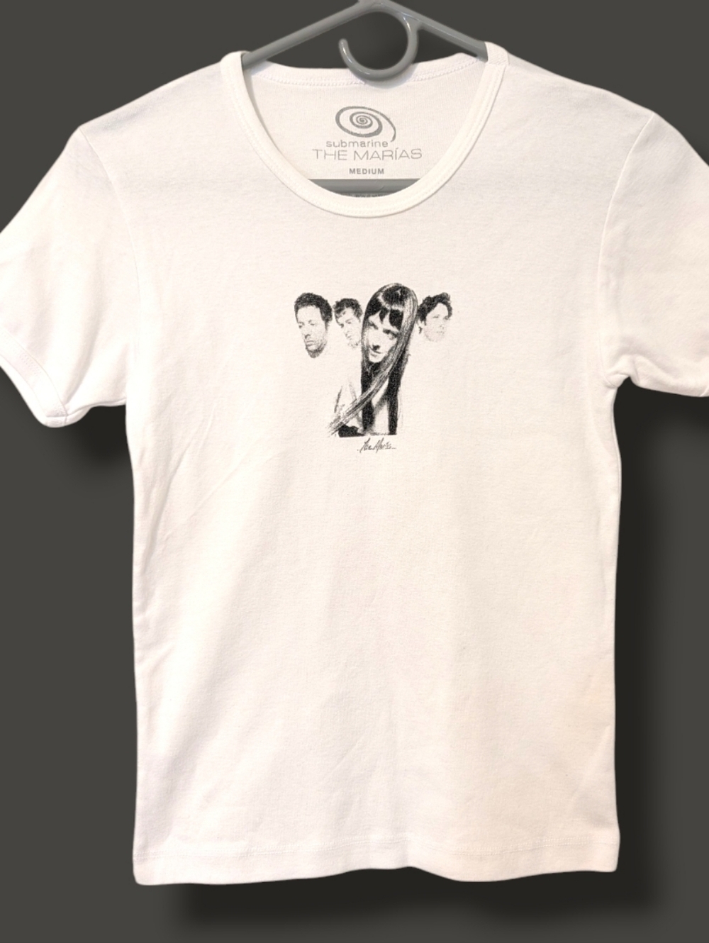 The Marias Submarine White Crewneck Short Sleeve Graphic Baby Tee M Tour Merch
